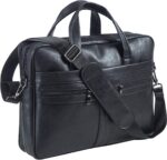 Men's Leather Messenger Bag, Laptop Briefcase Business Satchel Computer