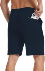 Men's Cotton Athletic Shorts Golf Inner Drawstring Workout Running Casual Shorts Zipper Pockets - Image 2